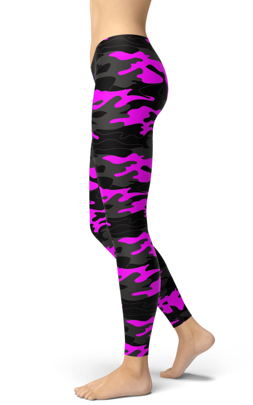 dark purple camouflage leggings yoga pants activewear gym and fitness wear
