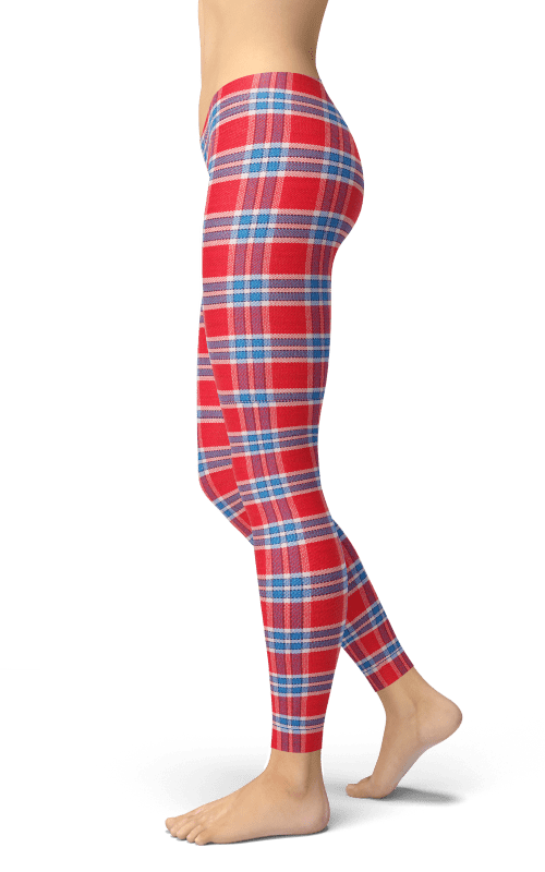 highland tartan plaid leggings gym wear sports clothing yoga pants